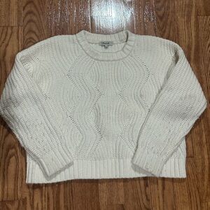 Madewell white knit sweater